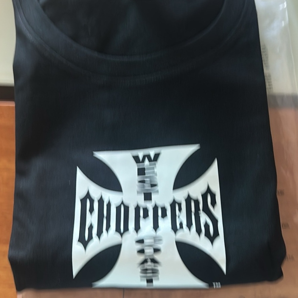 Black Graphic T-Shirt with White Cross Logo